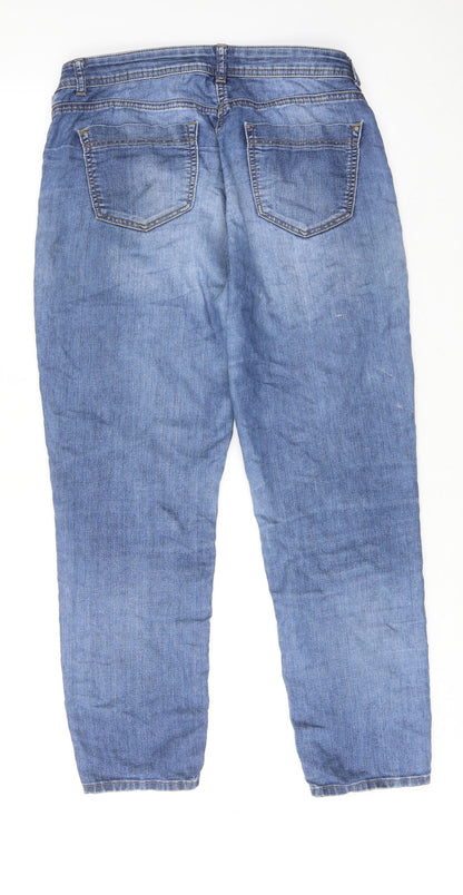 Womens UK Size 10 Wallis Regular Fit Straight Blue Jeans