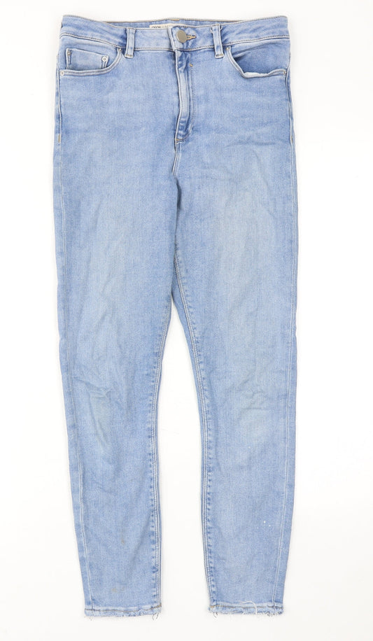 ASOS Womens Blue Cotton Skinny Jeans Size 28 in L30 in Regular Zip