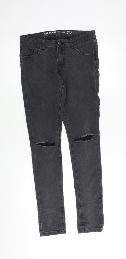 Mens UK Size 32 in BSC Jeans Extra-Slim Fit Skinny Grey Jeans
