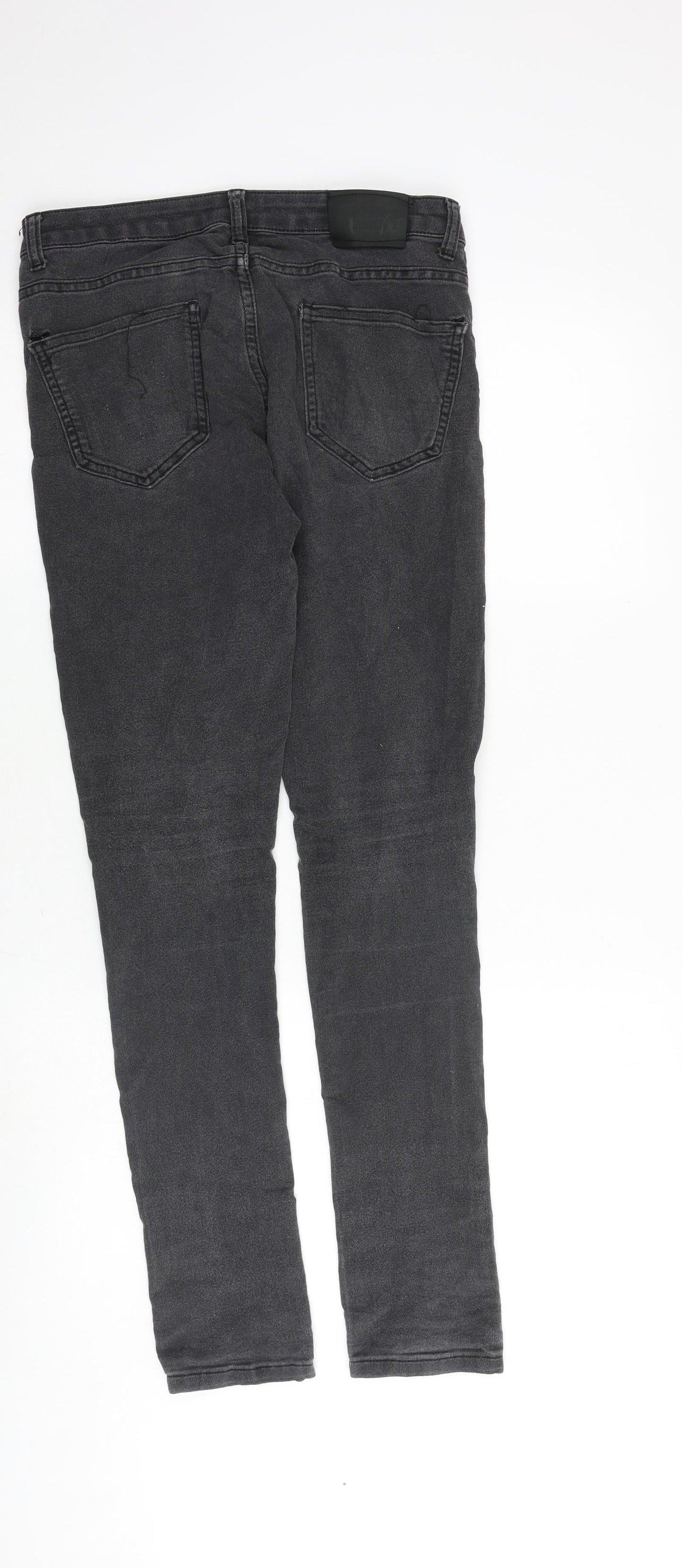 Mens UK Size 32 in BSC Jeans Extra-Slim Fit Skinny Grey Jeans