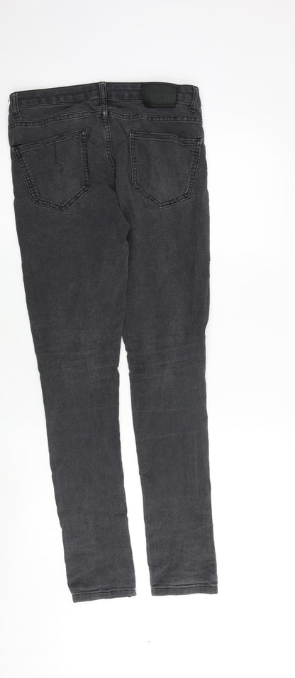 Mens UK Size 32 in BSC Jeans Extra-Slim Fit Skinny Grey Jeans