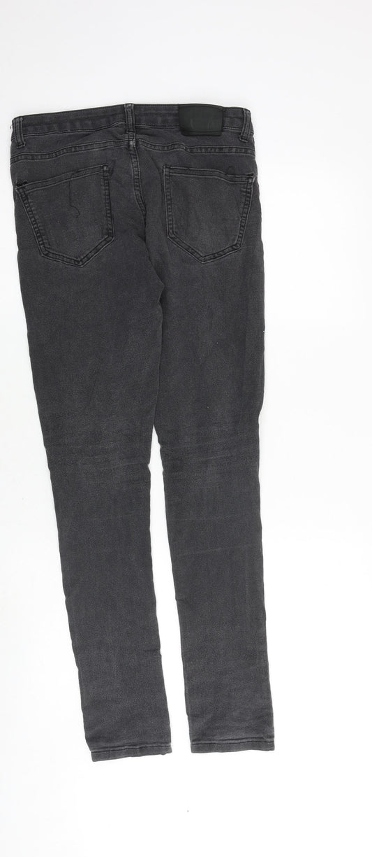Mens UK Size 32 in BSC Jeans Extra-Slim Fit Skinny Grey Jeans