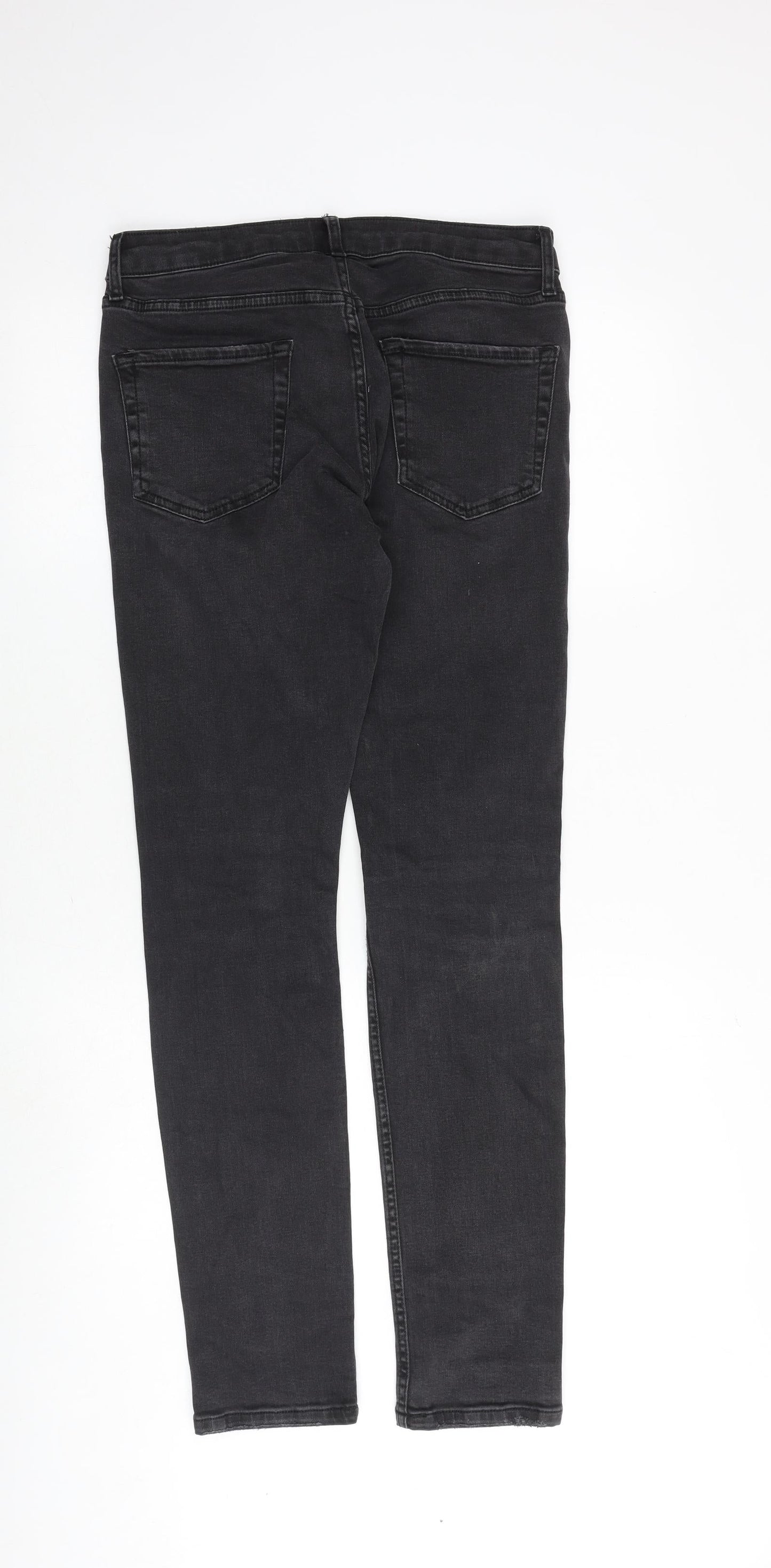 Mens UK Size 30 in Topman Slim Fit Skinny Grey Jeans