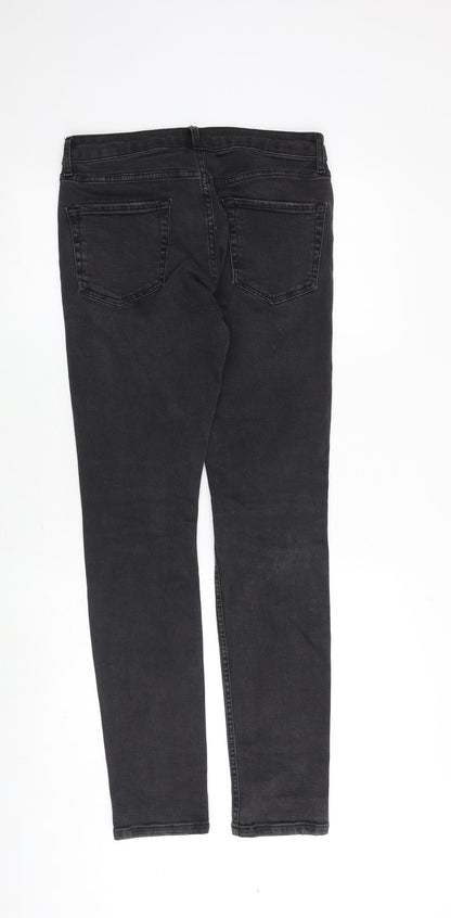 Mens UK Size 30 in Topman Slim Fit Skinny Grey Jeans