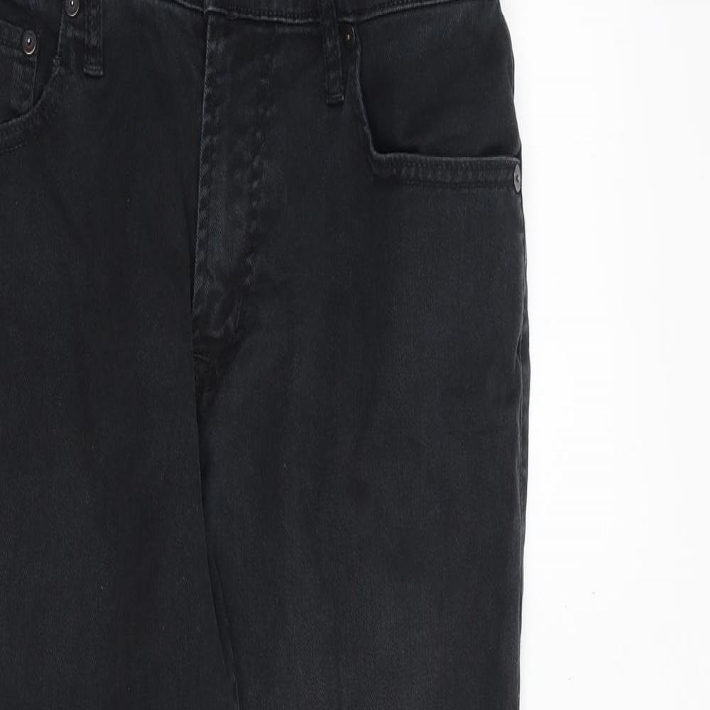 Aeropostale Mens Black Cotton Straight Jeans Size 31 in Slim Zip