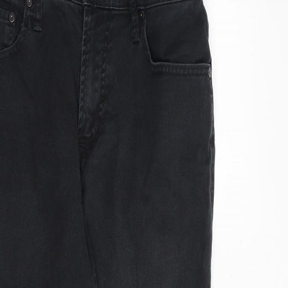 Aeropostale Mens Black Cotton Straight Jeans Size 31 in Slim Zip