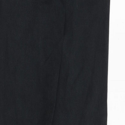 Aeropostale Mens Black Cotton Straight Jeans Size 31 in Slim Zip