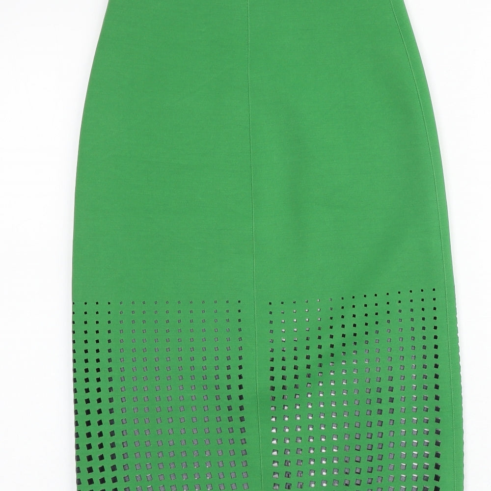 Clover Canyon Womens Green Polyester Bandage Skirt Size XS - Cut out detail