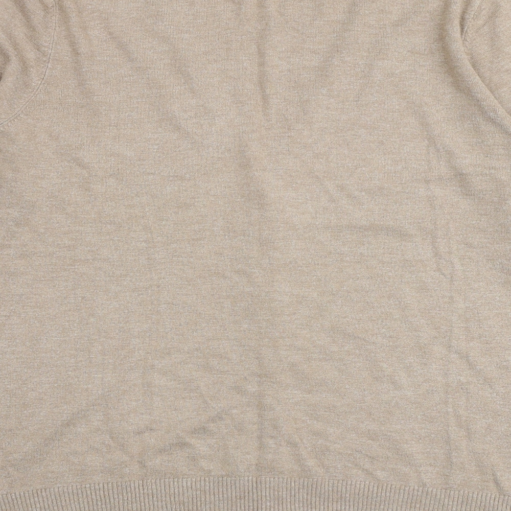 C&A Womens Brown V-Neck Viscose Cardigan Jumper Size L