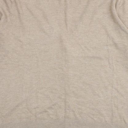 C&A Womens Brown V-Neck Viscose Cardigan Jumper Size L