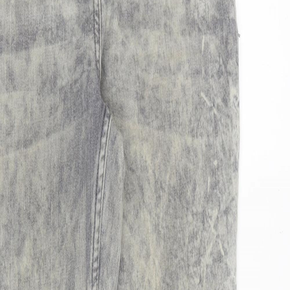 Womens UK Size 10 Papaya Regular Fit Skinny Grey Jeans
