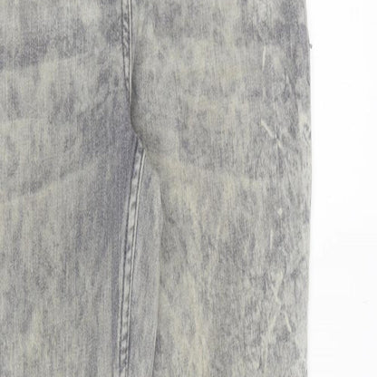 Womens UK Size 10 Papaya Regular Fit Skinny Grey Jeans