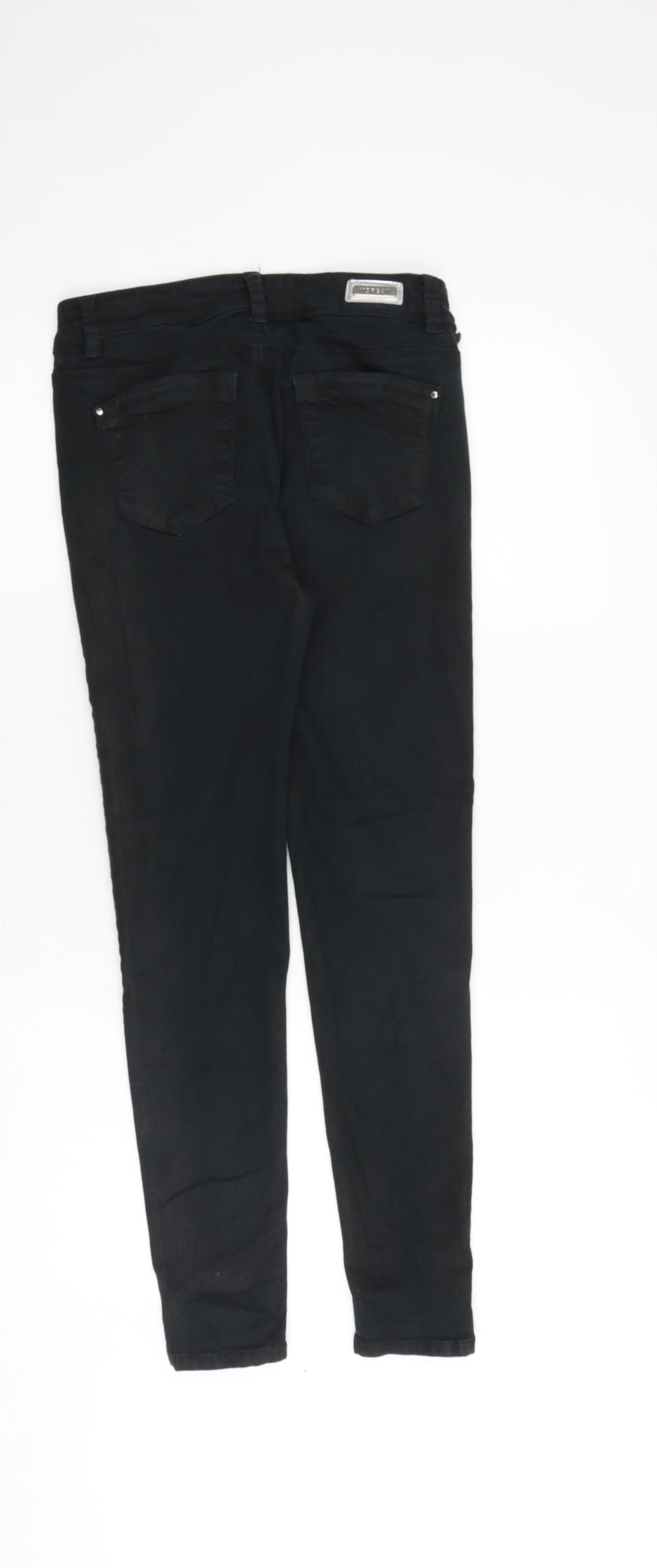 Morgan Womens Black Cotton Skinny Jeans Size 10 Regular Zip