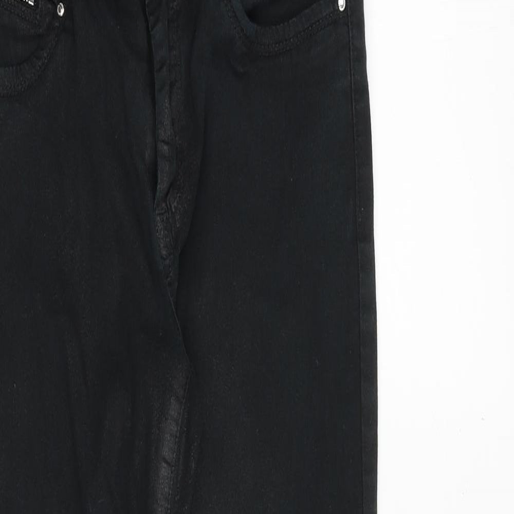 Morgan Womens Black Cotton Skinny Jeans Size 10 Regular Zip