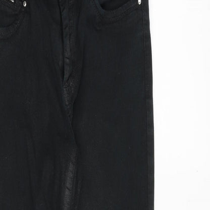 Morgan Womens Black Cotton Skinny Jeans Size 10 Regular Zip