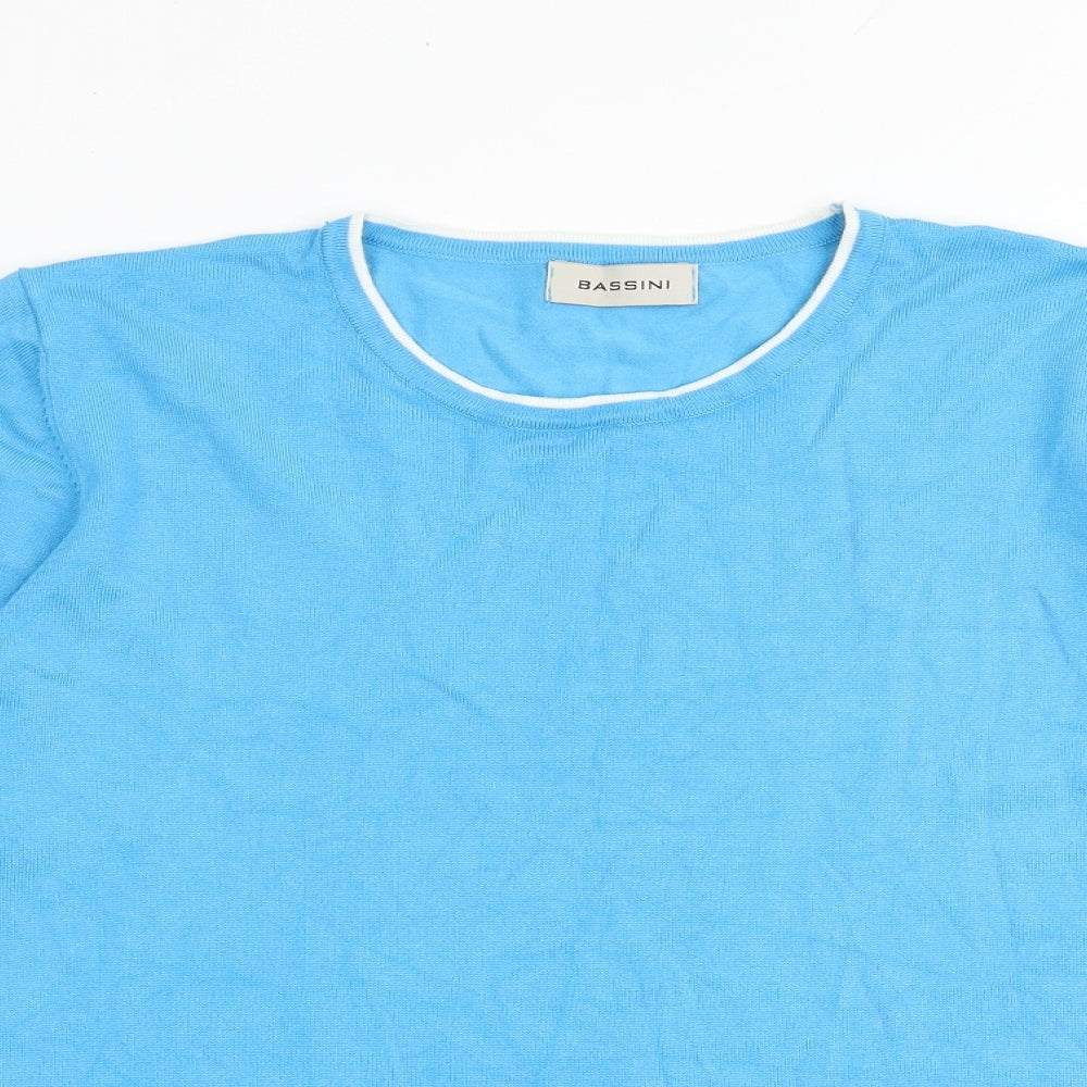 Womens UK Size XL BASSINI Blue Pullover Jumper
