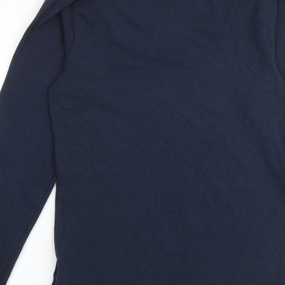 b.young Womens Blue Cotton Basic T-Shirt Size M Scoop Neck