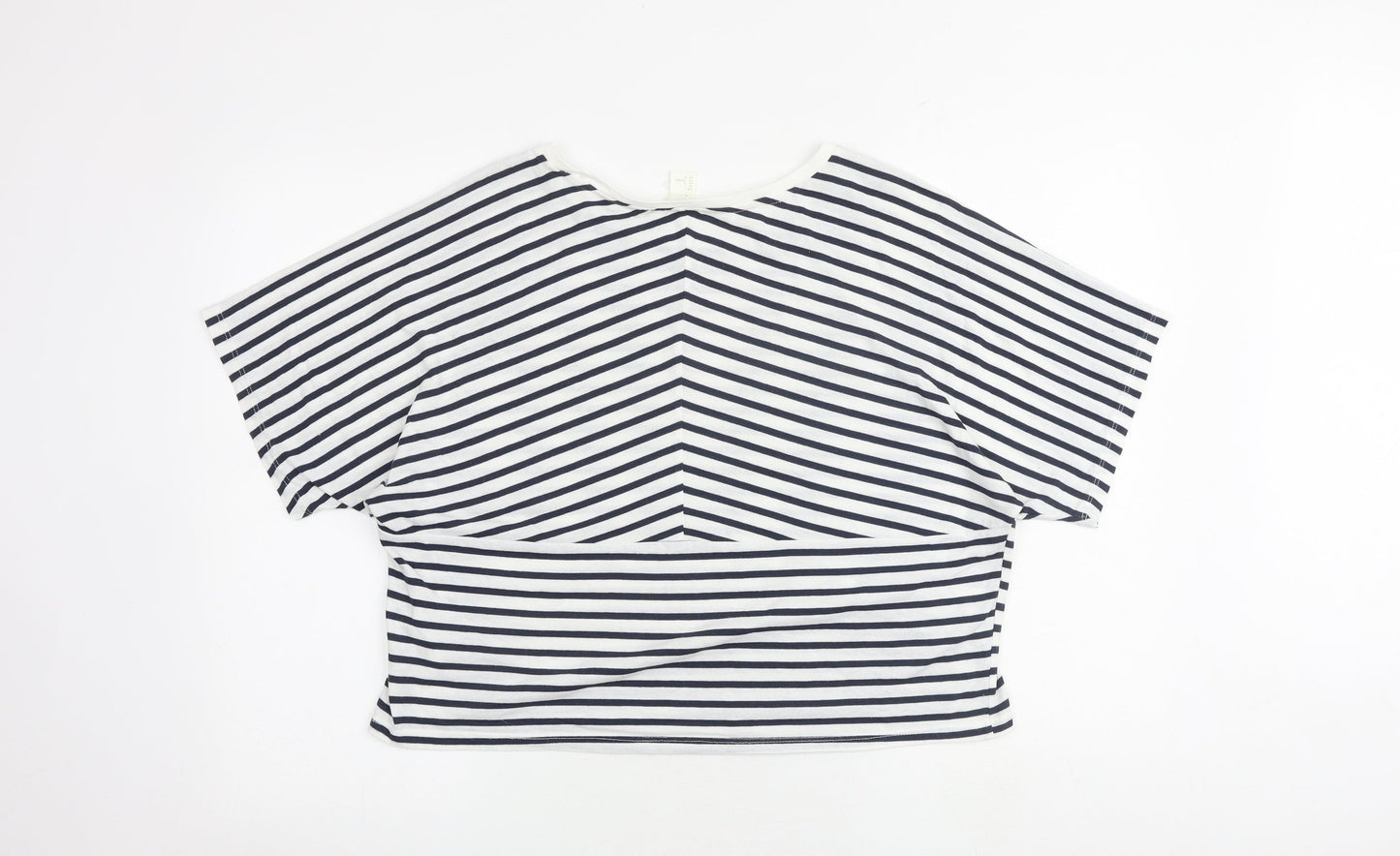Womens UK Size L H&M Blue Cropped T-Shirt