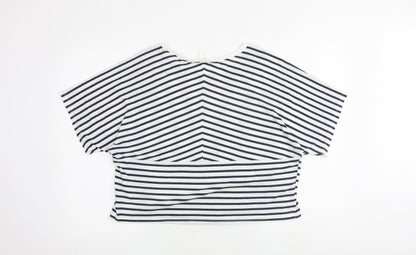 Womens UK Size L H&M Blue Cropped T-Shirt