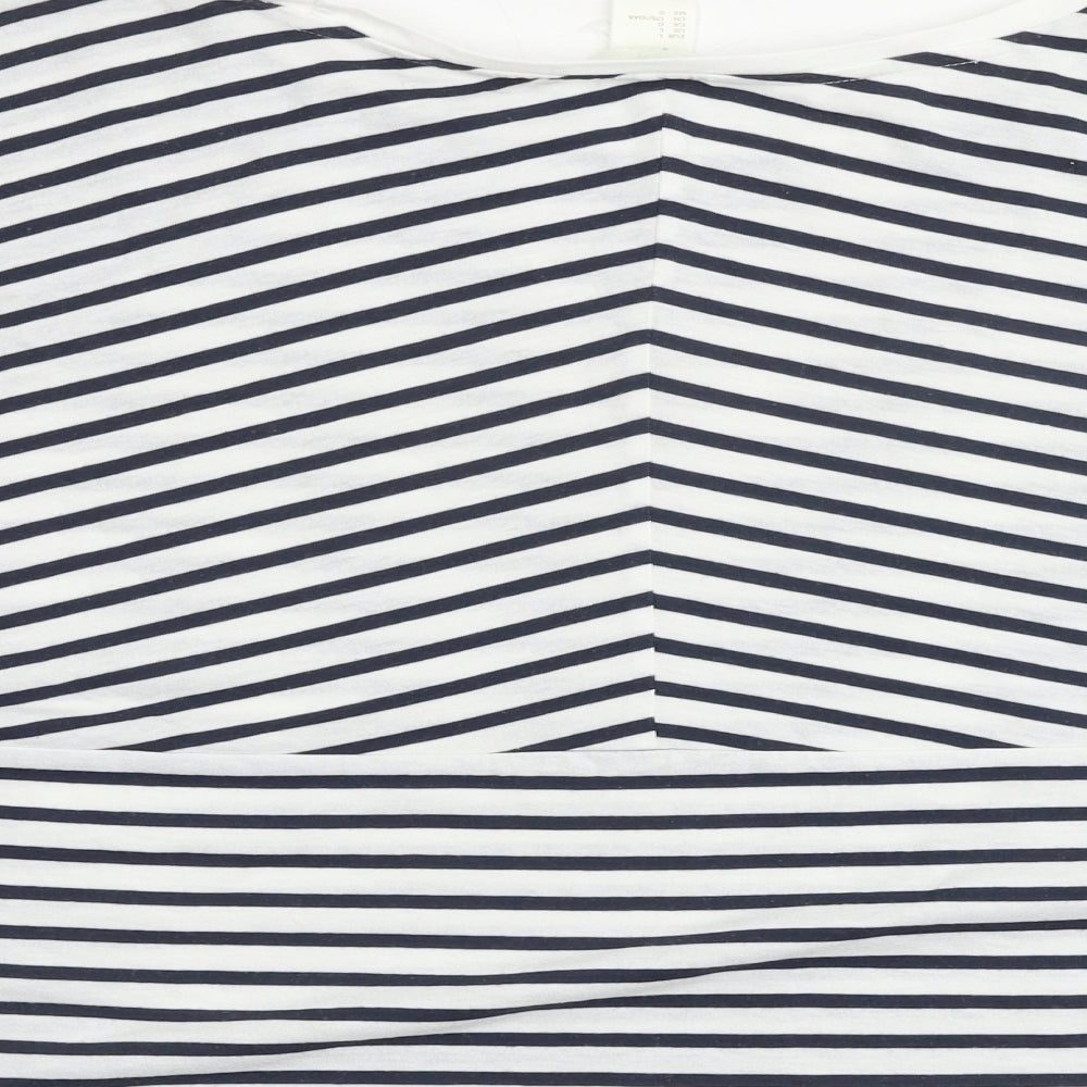 Womens UK Size L H&M Blue Cropped T-Shirt