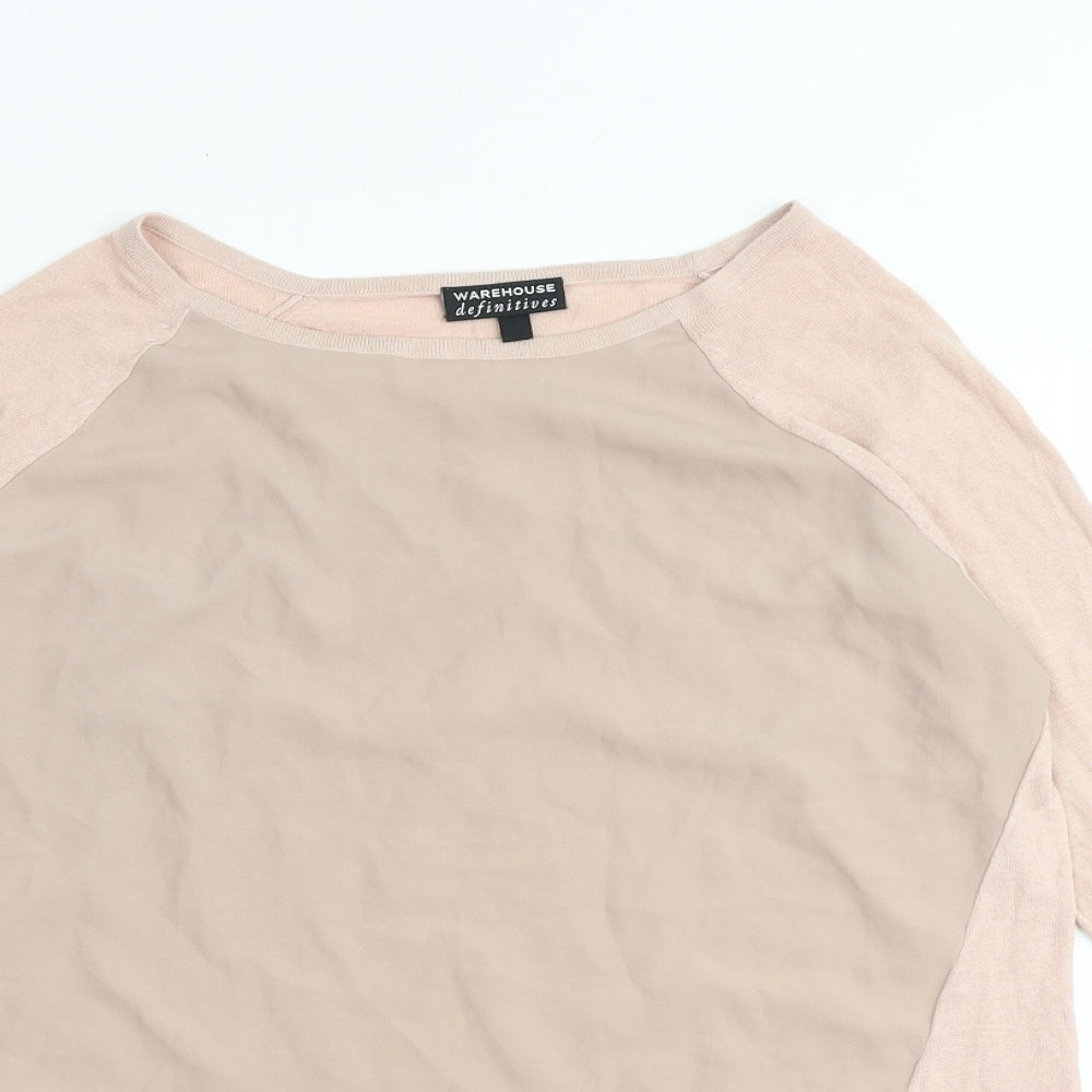 Womens UK Size 10 Warehouse Pink Pullover Jumper