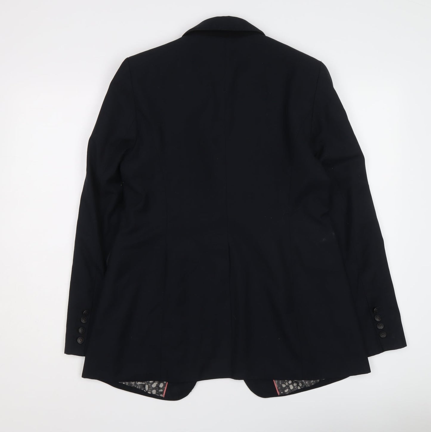 NEXT Womens Blue Polyester Jacket Suit Jacket Size 14