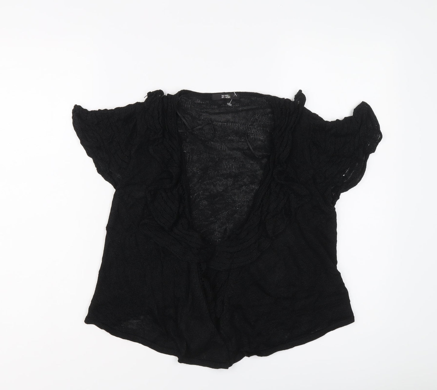 Womens UK Size 14 Marks and Spencer Black Cardigan Jumper
