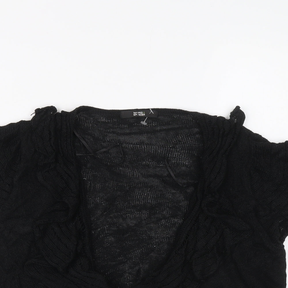 Womens UK Size 14 Marks and Spencer Black Cardigan Jumper