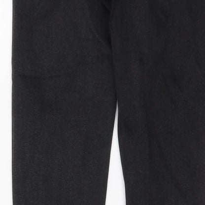 ASOS Womens Black Cotton Straight Jeans Size 28 in L25 in Regular Button