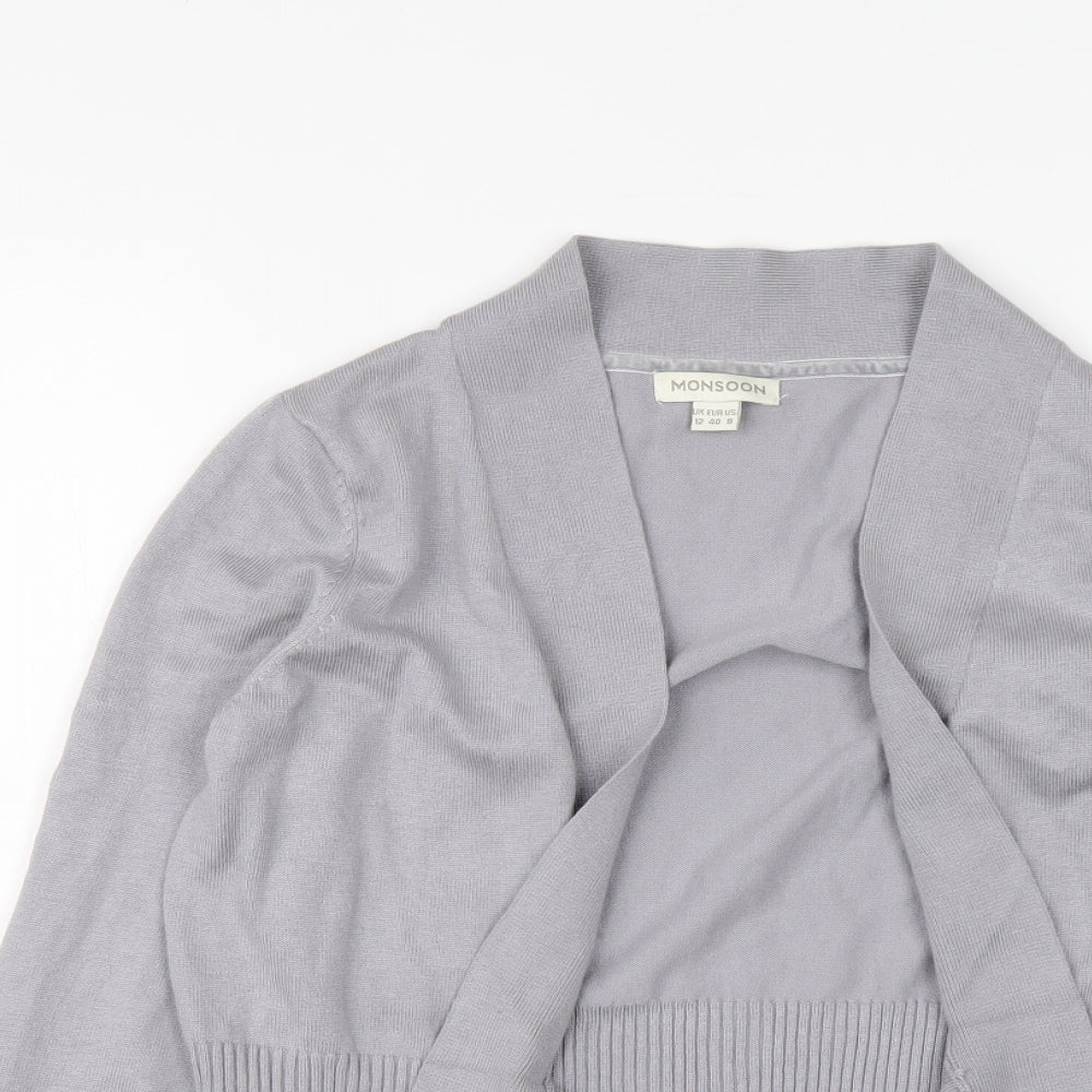 Womens UK Size 12 Monsoon Grey Cardigan Jumper