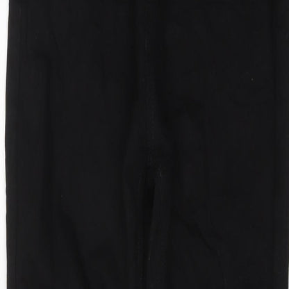 Boohoo Womens Black Cotton Skinny Jeans Size 8 L28 in Regular Button