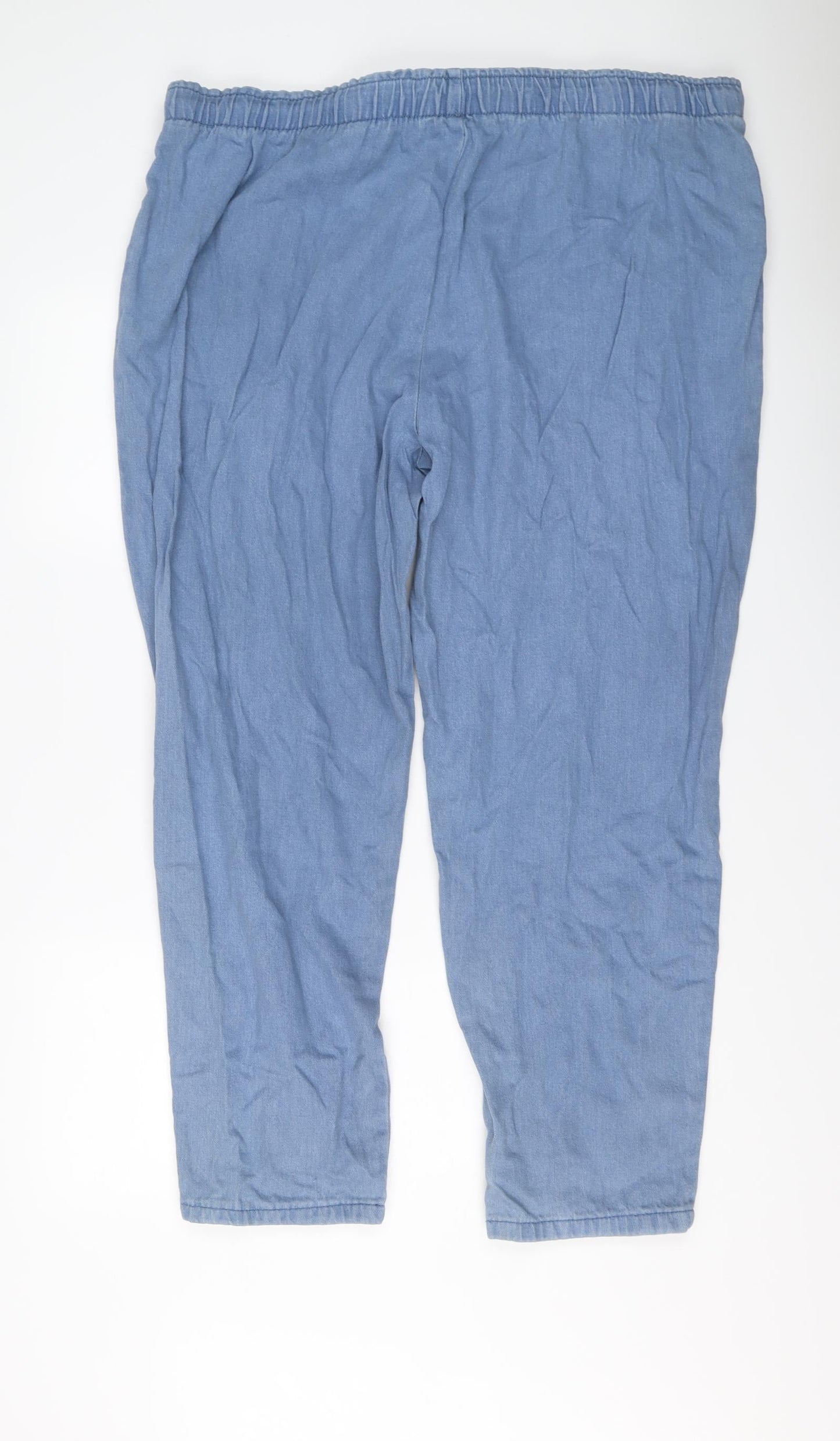 Classics Womens Blue Cotton Straight Jeans Size 40 in L28 in Regular Drawstring