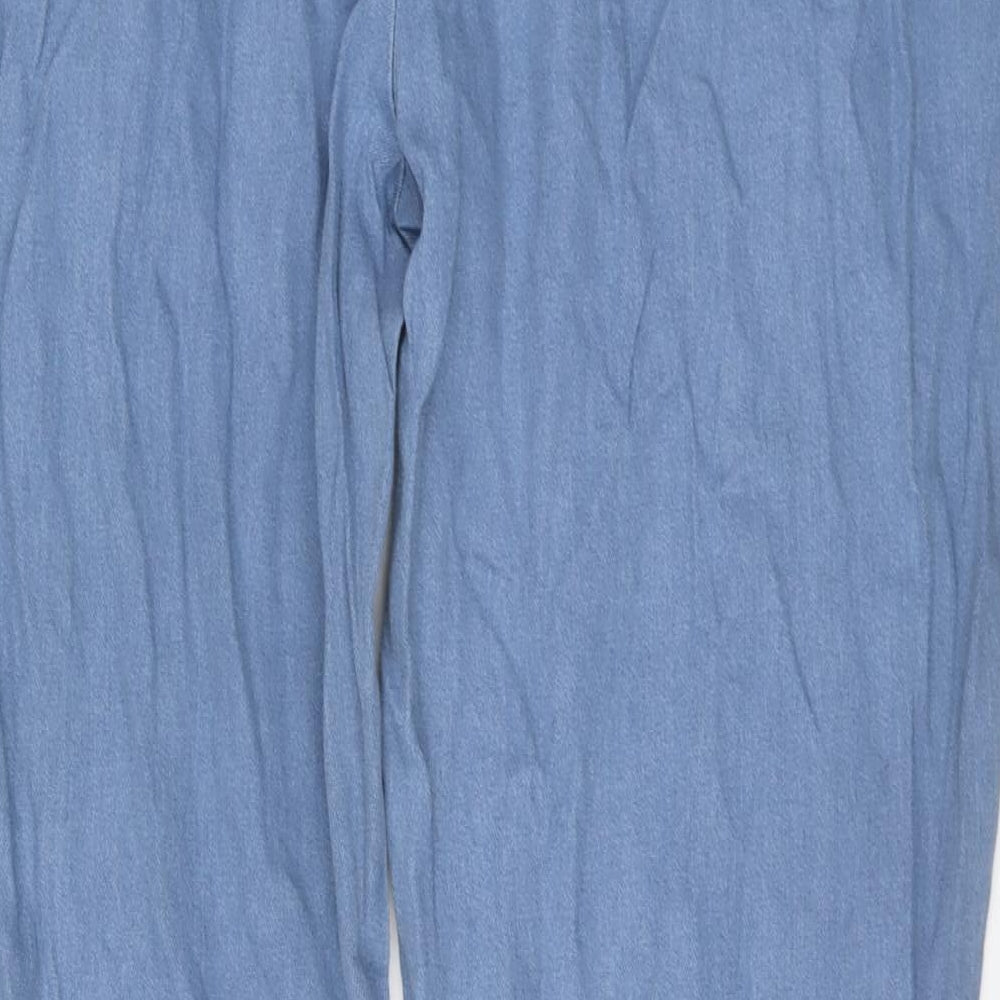 Classics Womens Blue Cotton Straight Jeans Size 40 in L28 in Regular Drawstring