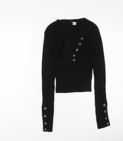 Womens UK Size XS H&M Black Pullover Jumper