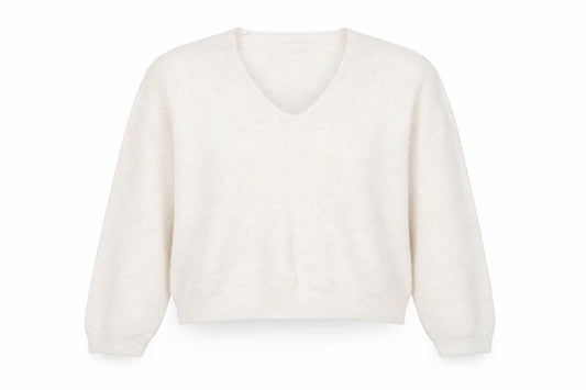 Womens UK Size XS Mango Ivory Pullover Jumper