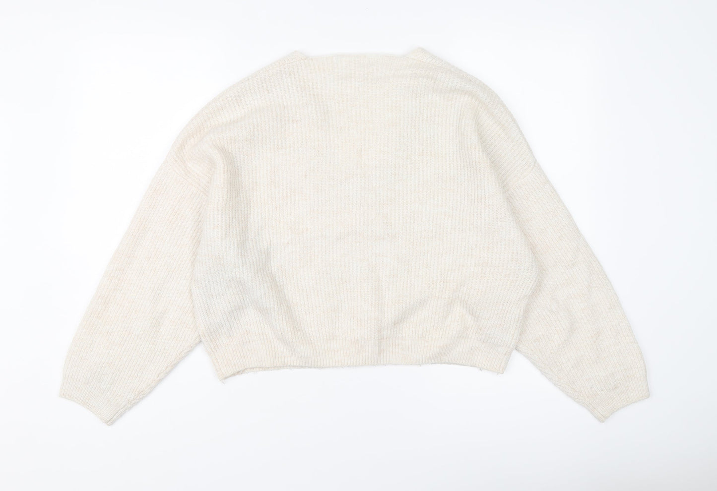 Womens UK Size XS Mango Ivory Pullover Jumper