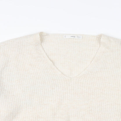 Womens UK Size XS Mango Ivory Pullover Jumper