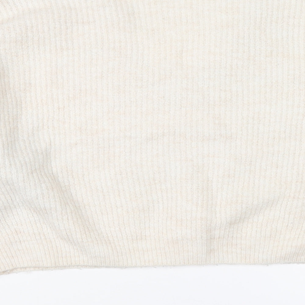 Womens UK Size XS Mango Ivory Pullover Jumper