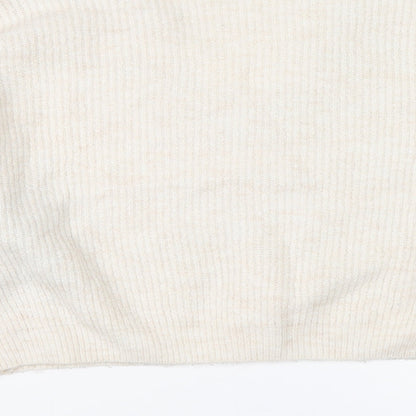 Womens UK Size XS Mango Ivory Pullover Jumper