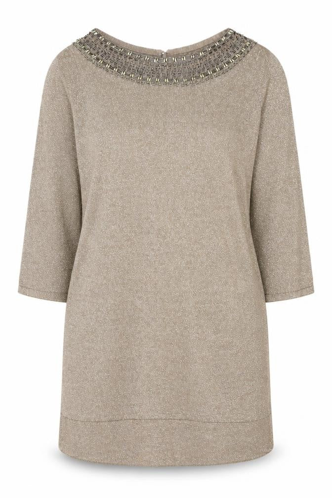 Womens UK Size 14 Marks and Spencer Gold Tunic Jumper