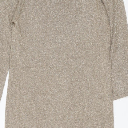 Womens UK Size 14 Marks and Spencer Gold Tunic Jumper