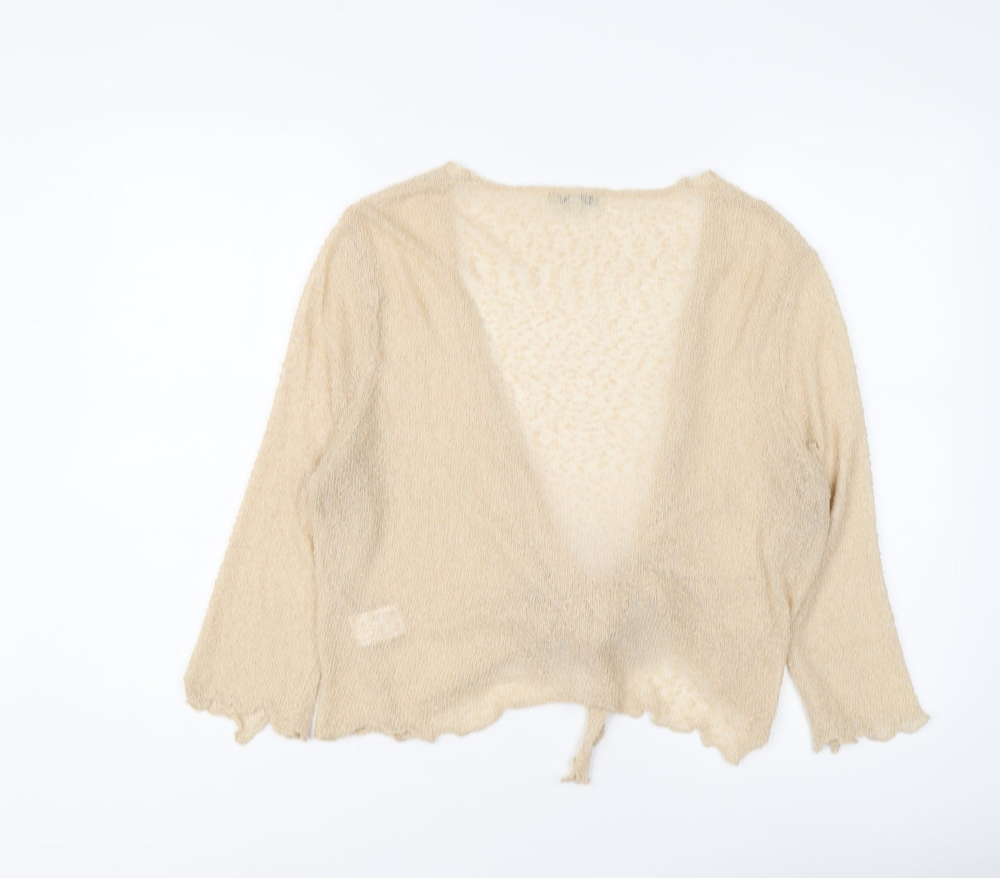 Womens UK Size 16 Tommy & Kate Beige Cardigan Jumper