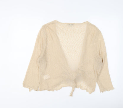 Womens UK Size 16 Tommy & Kate Beige Cardigan Jumper