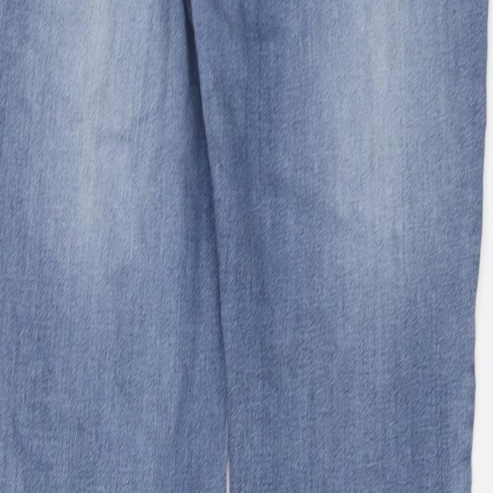 NEXT Womens Blue Cotton Skinny Jeans Size 10 L28 in Regular Button