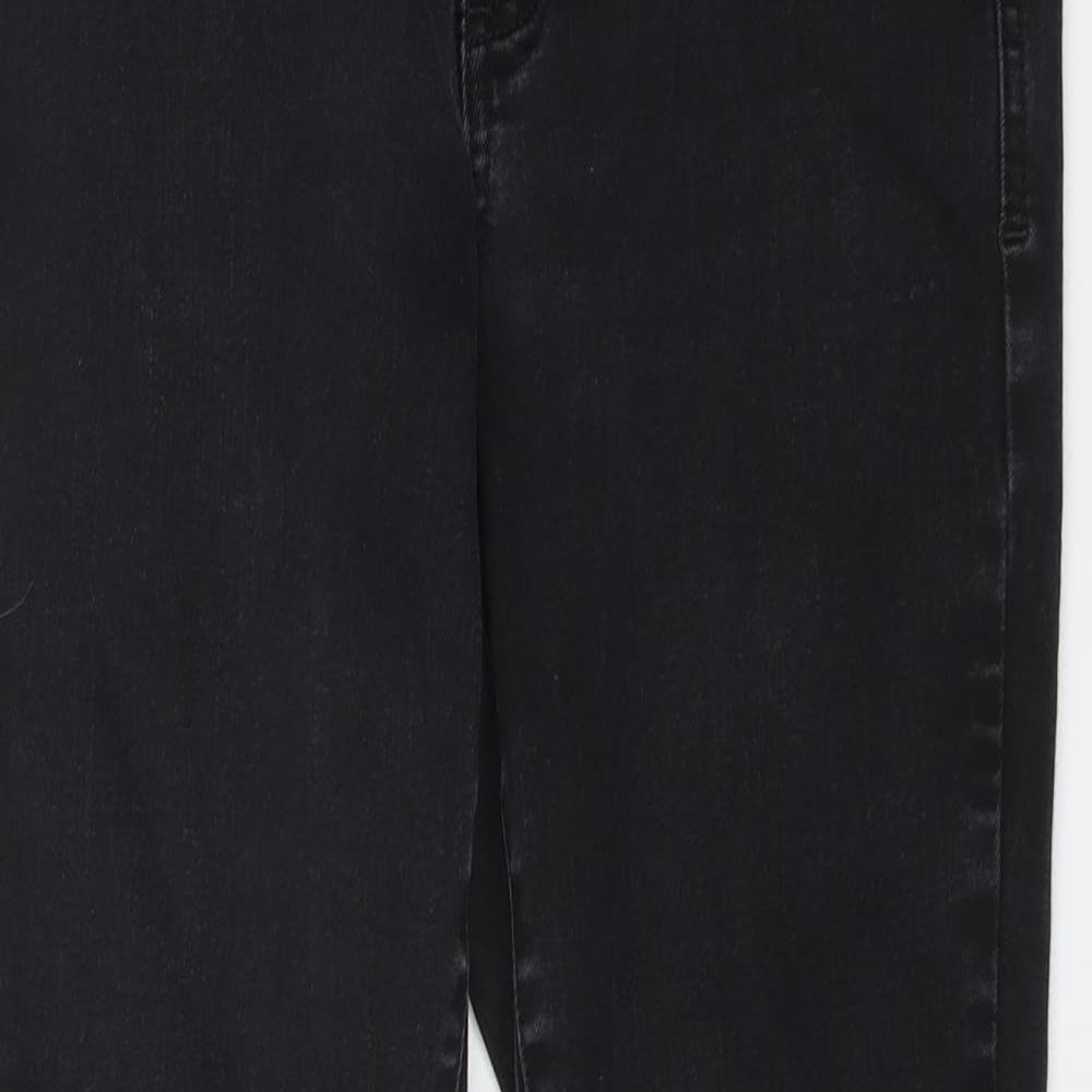 Autograph Womens Black Cotton Skinny Jeans Size 12 L27 in Regular Button