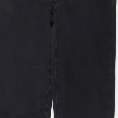 Denim & Co. Womens Black Cotton Skinny Jeans Size 12 L27 in Regular Button