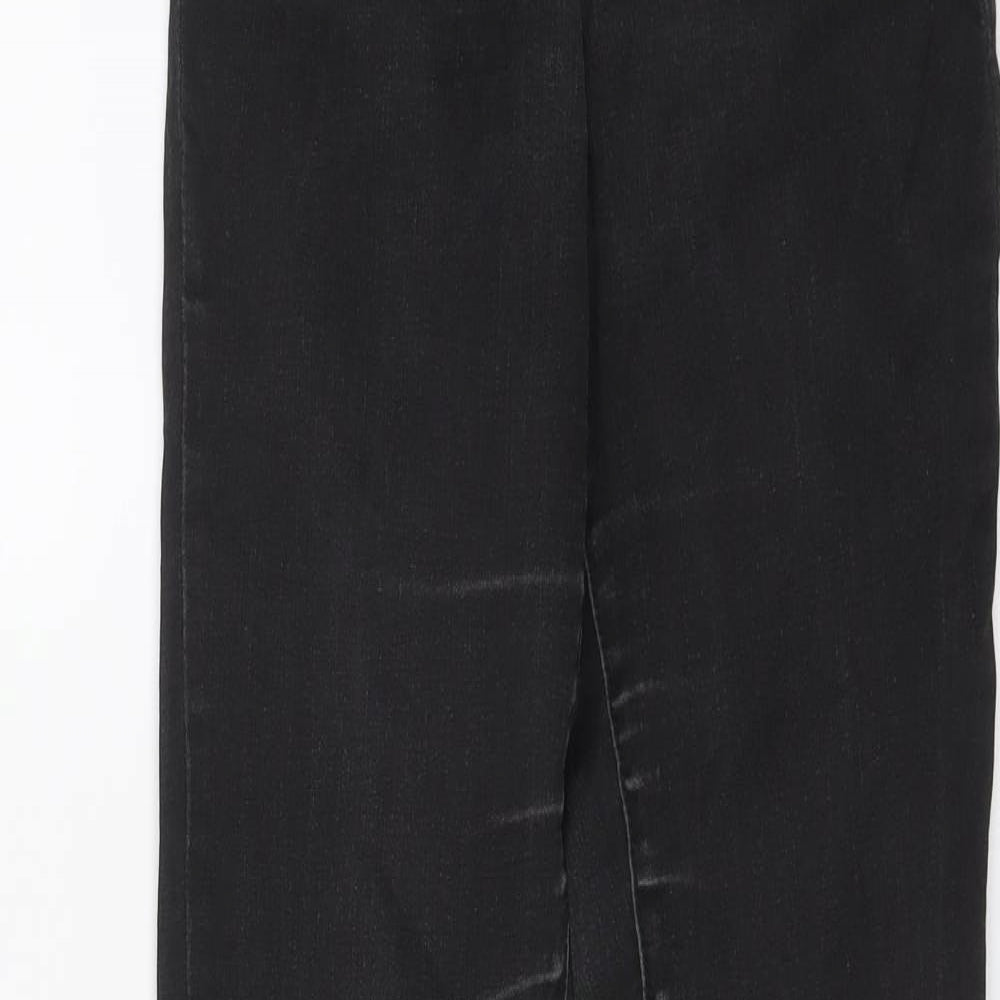 Zara Womens Grey Cotton Skinny Jeans Size 10 L32 in Regular Button