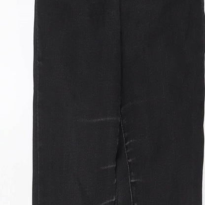 Zara Womens Grey Cotton Skinny Jeans Size 10 L32 in Regular Button