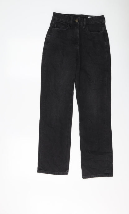 COLLUSION Womens Grey Cotton Straight Jeans Size 24 in L28 in Regular Button