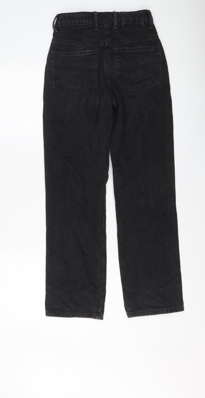 COLLUSION Womens Grey Cotton Straight Jeans Size 24 in L28 in Regular Button